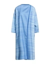 Agnona Woman Overcoat & Trench Coat Azure Size 2 Cashmere, Silk In Blue