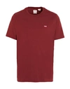 Levi's Ss Original Hm Tee Man T-shirt Brick Red Size Xs Cotton