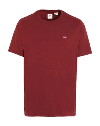 Levi's Ss Original Hm Tee Man T-shirt Brick Red Size Xs Cotton In Red