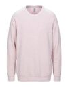 Alternative Man Sweatshirt Light Pink Size L Polyester, Cotton, Rayon