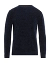Luca Bertelli Man Sweater Navy Size S Acrylic, Viscose In Blue