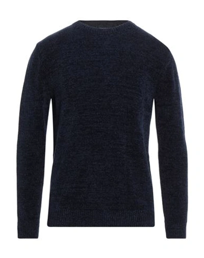 Luca Bertelli Man Sweater Navy Blue Size M Acrylic, Viscose