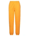 Nike Woman Pants Apricot Size Xl Cotton, Polyester In Orange