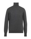 Alpha Studio Man Turtleneck Lead Size 46 Merino Wool In Grey
