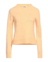Jil Sander Woman Sweater Apricot Size 6 Wool In Orange