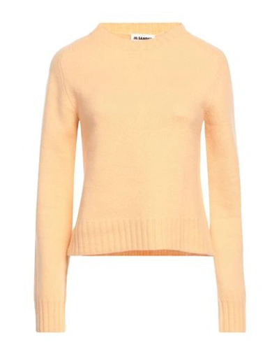 Jil Sander Woman Sweater Apricot Size 6 Wool In Orange