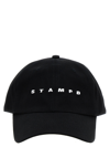 STAMPD LOGO EMBROIDERY CAP HATS BLACK