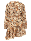 Isabel Marant Tharya Asymmetric Printed Silk Crepe De Chine Mini Dress