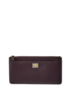 Dolce & Gabbana Dauphine Zip-up Cardholder In Purple