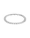 Italian Silver Comfort Curb Chain Necklace In Silver