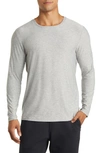 Beyond Yoga Always Beyond Relaxed Fit Long Sleeve Performance Tee In Silver Mist