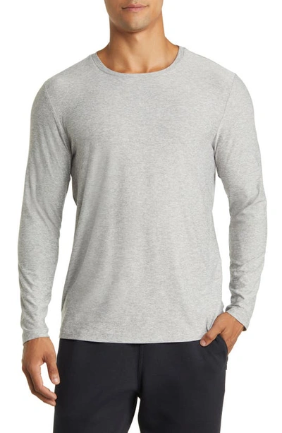 Beyond Yoga Always Beyond Relaxed Fit Long Sleeve Performance Tee In Silver Mist