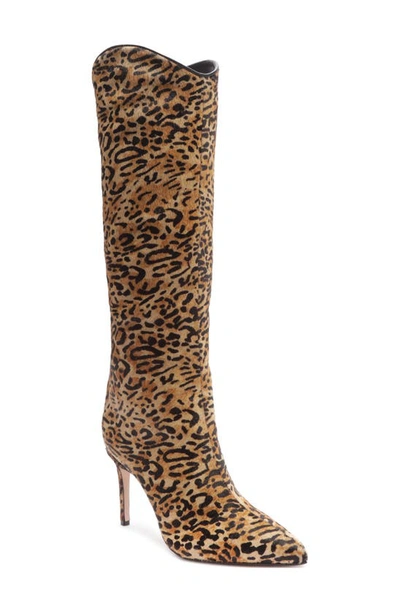 Schutz Maryana Genuine Calf Hair Tall Boot In Animal Print