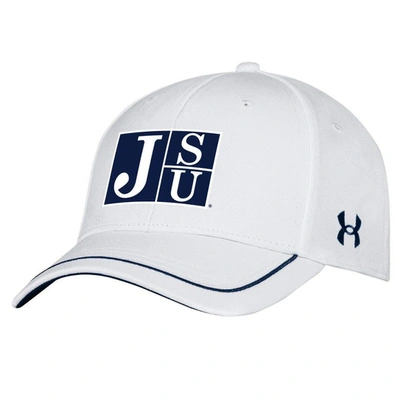 Under Armour White Jackson State Tigers Blitzing Accent Iso-chill Adjustable Hat