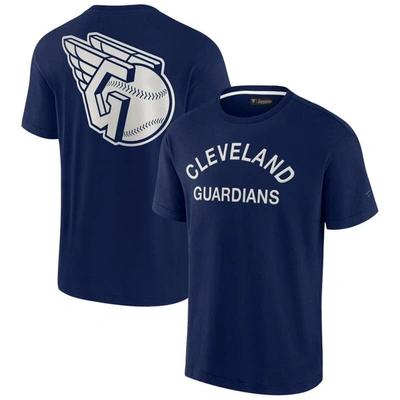 Fanatics Signature Unisex  Navy Cleveland Guardians Super Soft Short Sleeve T-shirt