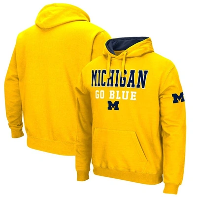 Colosseum Maize Michigan Wolverines Sunrise Pullover Hoodie