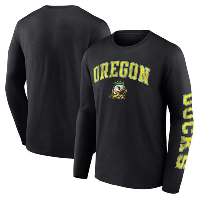 Fanatics Branded Black Oregon Ducks Distressed Arch Over Logo Long Sleeve T-shirt