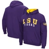 Colosseum Purple Lsu Tigers Double Arch Pullover Hoodie In Purple