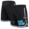 PRO STANDARD PRO STANDARD BLACK CAROLINA PANTHERS CLASSIC CHENILLE SHORTS