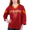 STARTER STARTER RED TAMPA BAY BUCCANEERS RALLY LACE-UP 3/4 SLEEVE T-SHIRT
