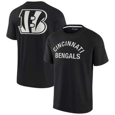Fanatics Signature Unisex  Black Cincinnati Bengals Super Soft Short Sleeve T-shirt
