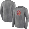 Fanatics Branded  Heather Charcoal Tampa Bay Buccaneers Washed Primary Long Sleeve T-shirt In Heather Charcoal