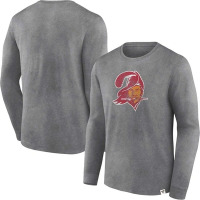 Fanatics Branded  Heather Charcoal Tampa Bay Buccaneers Washed Primary Long Sleeve T-shirt