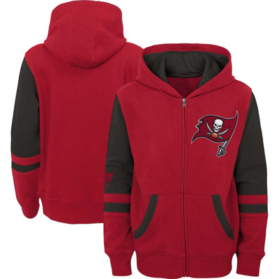 Outerstuff Kids' Youth Red Tampa Bay Buccaneers Colourblock Full-zip Hoodie