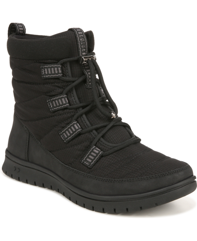 Ryka Womens Waterproof Cold Weather Winter & Snow Boots In Black Fabric