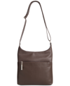 Giani Bernini Nappa Soft Crossbody, Created For Macy's In Chocolate