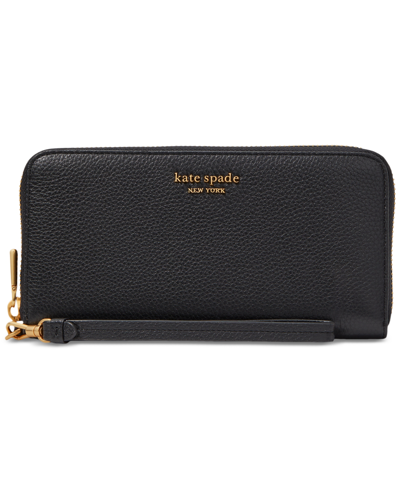Kate Spade New York Ava Leather Wristlet In Black
