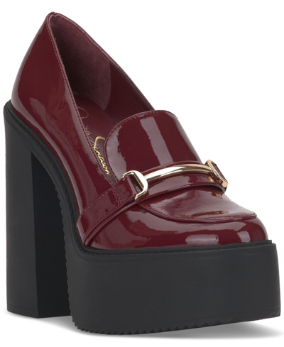 Jessica Simpson Himinka Platform Pump In Malbec Faux Leather