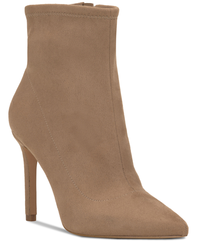 Jessica Simpson Women's Semaja Pointed-toe Dress Booties In Sandstone Faux Suede