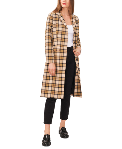 1.state Women's Notched Lapel Mac Coat In Fig