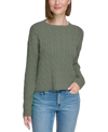 CALVIN KLEIN JEANS EST.1978 PETITE LIGHTWEIGHT CABLE CROPPED SWEATER