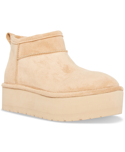 Madden Girl Embracce Cozy Mini Booties In Sand