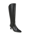 Naturalizer Deesha Boots Women's Black Leather Pointed Toe Knee High Gal125 In Black Leather
