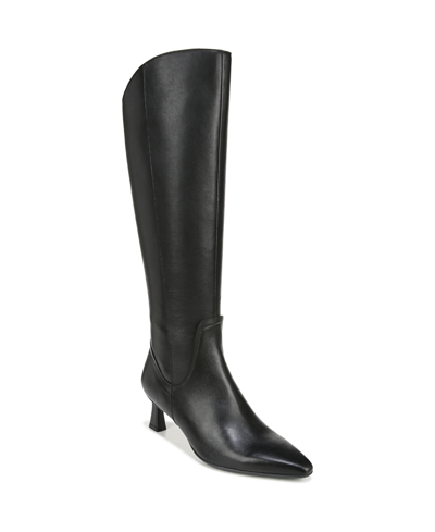 Naturalizer Deesha Narrow Calf Tall Dress Boots In Black Leather