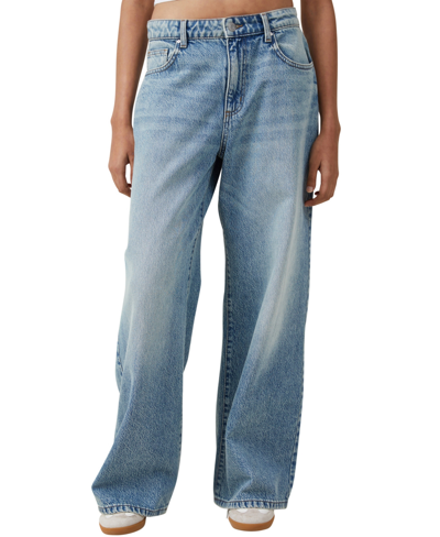 Cotton On Women's Relaxed Wide Leg Jeans In Lake Blue