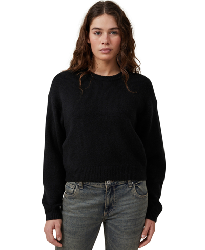 Cotton On Women's Everything Crew Neck Pullover Sweater In Black