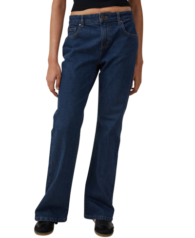 Cotton On Women's Stretch Bootleg Flare Jeans In Oxford Blue