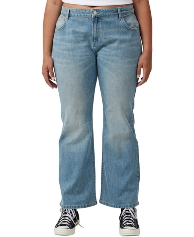Cotton On Women's Stretch Bootleg Flare Jeans In Jewel Blue