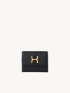 CHLOÉ SMALL MARCIE TRI-FOLD IN GRAINED LEATHER BLACK SIZE ONESIZE 100% CALF-SKIN LEATHER