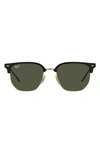 Ray Ban Men's Mega Clubmaster Square Plastic & Crystal Sunglasses, 53mm In Red/green Solid