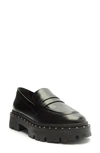 Schutz Women's Christie Studded Platform Loafers In Black