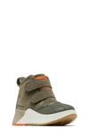 Sorel Kid's Out N About Waterproof Grip-strap Boots, Toddler/kids In Stone Green/ Alpine Tundra
