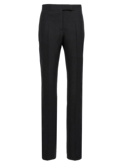 Tom Ford Wool & Silk Fluid Tuxedo Pants In Black