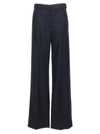 Stella Mccartney Shiny Wide Leg Trousers With Belt Loops