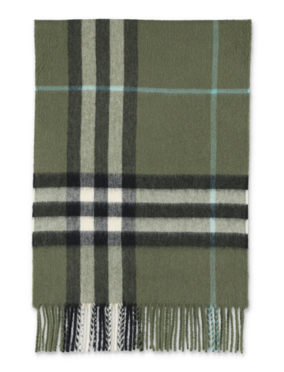Burberry Checked Fringed In Multi