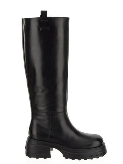 Tod's Platform Boots In Negro